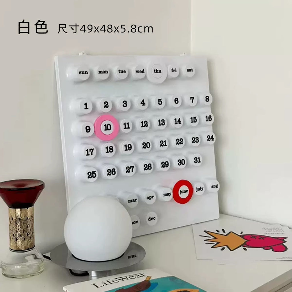 Retro Vintage Manual ring Perpetual Calendar