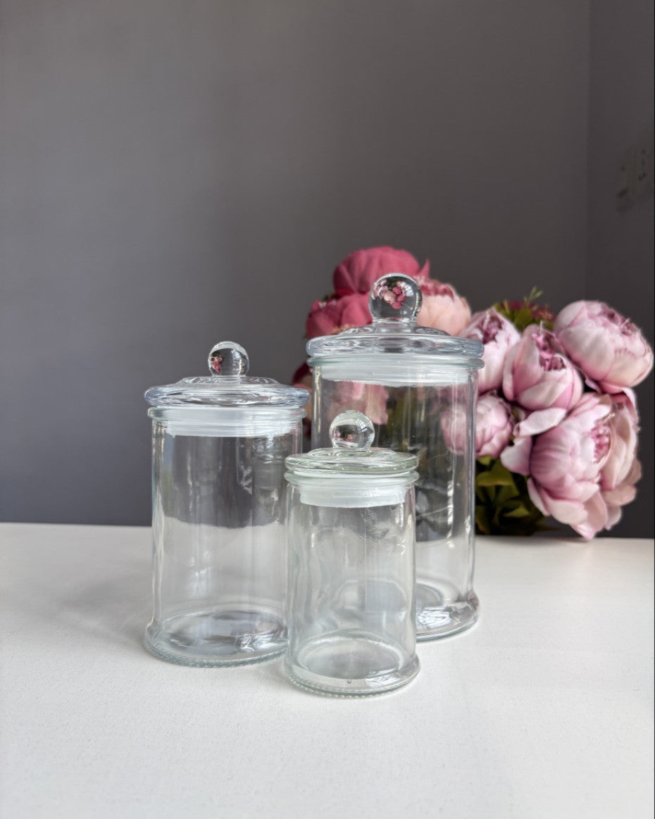 Sealed Glass Bottles (set Of 3)