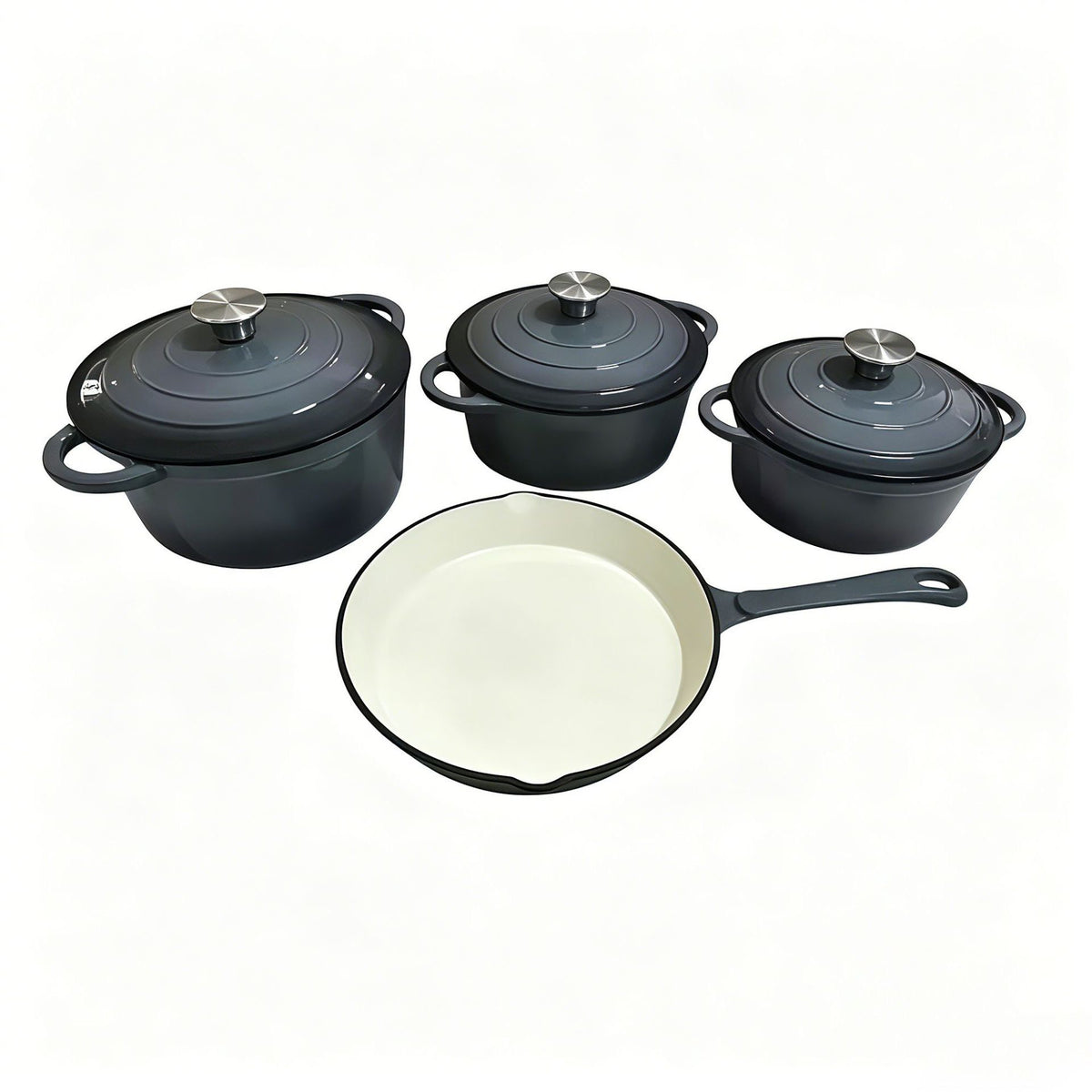 4 Pcs set Enamel pots + Pan