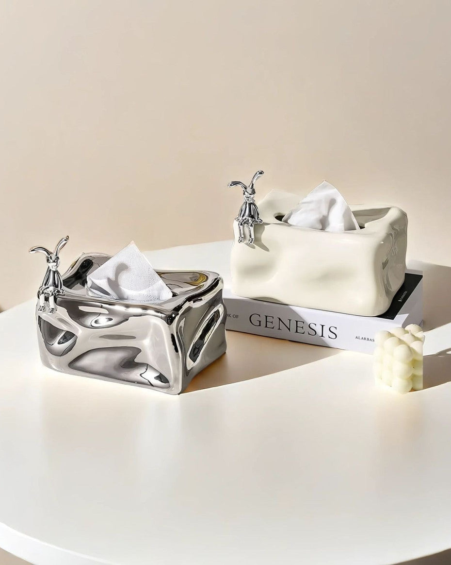 Ceramic Tissue Box + Figurine (heavy)