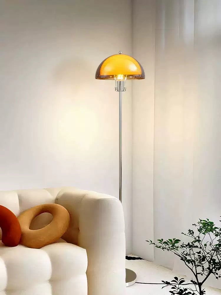 Bauhaus Double-Layer LED Floor Lamp – Vintage Style with Dimming Remote