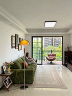 Bauhaus Double-Layer LED Floor Lamp – Vintage Style with Dimming Remote