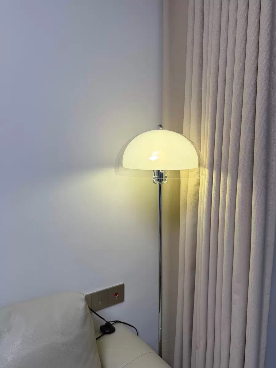 Bauhaus Double-Layer LED Floor Lamp – Vintage Style with Dimming Remote