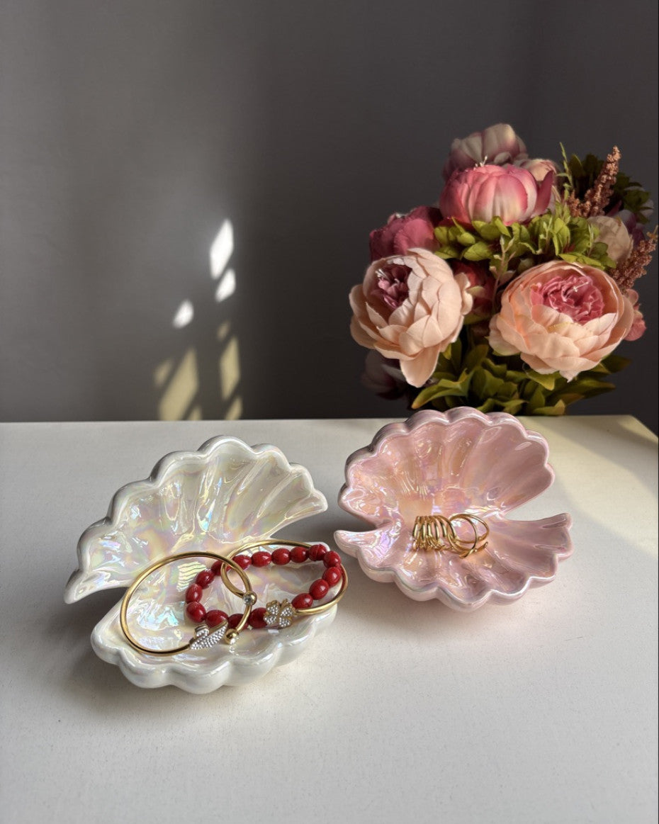 Ceramic Sea Shells Jewelry Tray