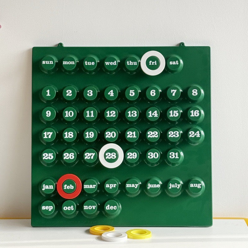 Retro Vintage Manual ring Perpetual Calendar