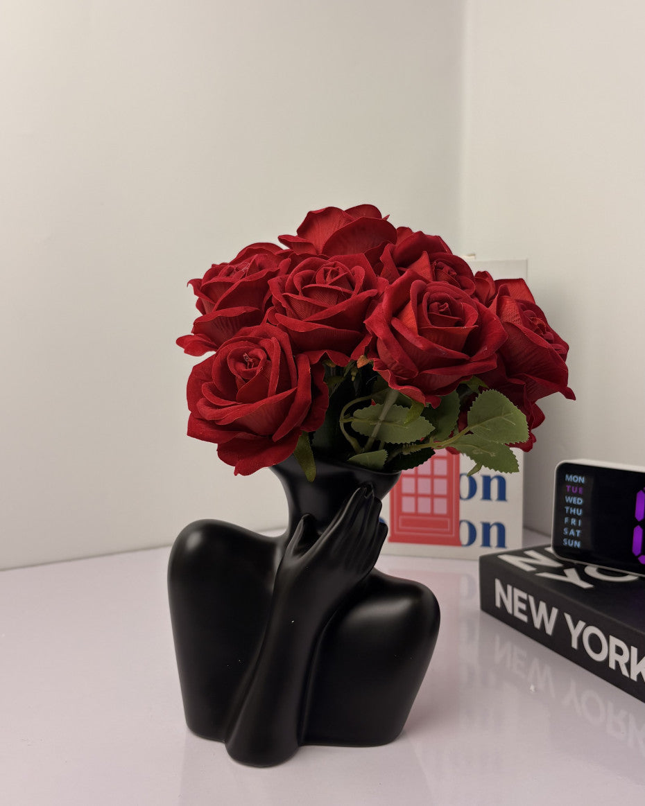 Body Shaped Vase + Flowers