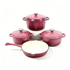 4 Pcs set Enamel pots + Pan
