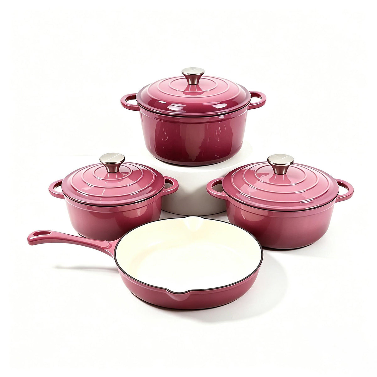 4 Pcs set Enamel pots + Pan