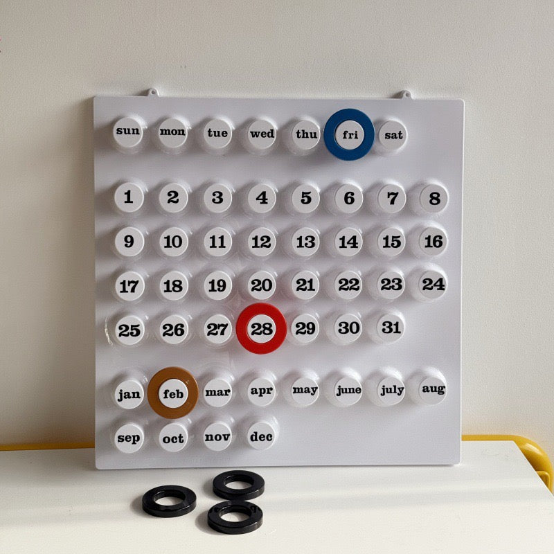 Retro Vintage Manual ring Perpetual Calendar