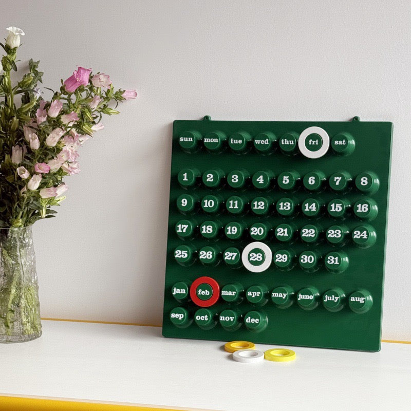 Retro Vintage Manual ring Perpetual Calendar
