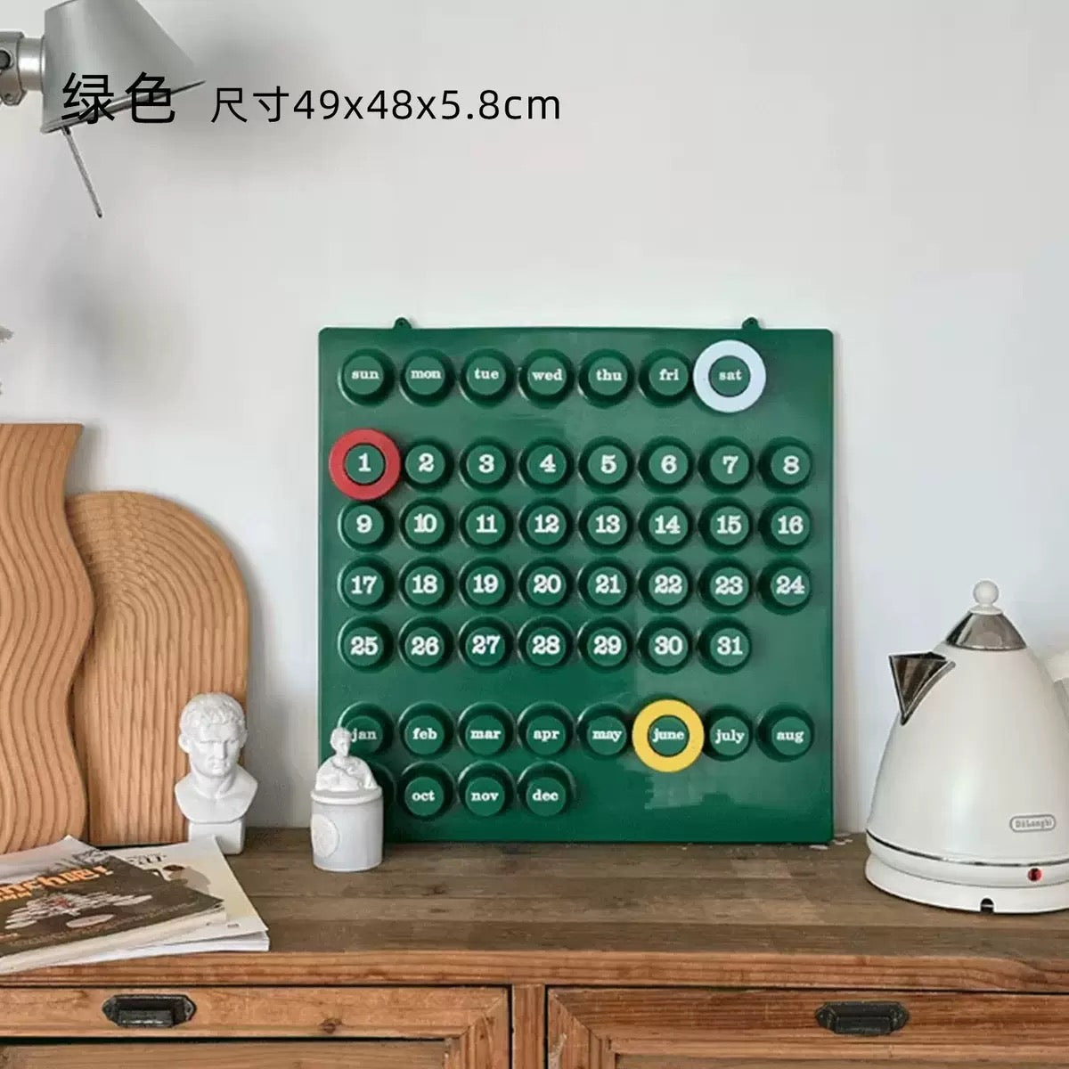 Retro Vintage Manual ring Perpetual Calendar