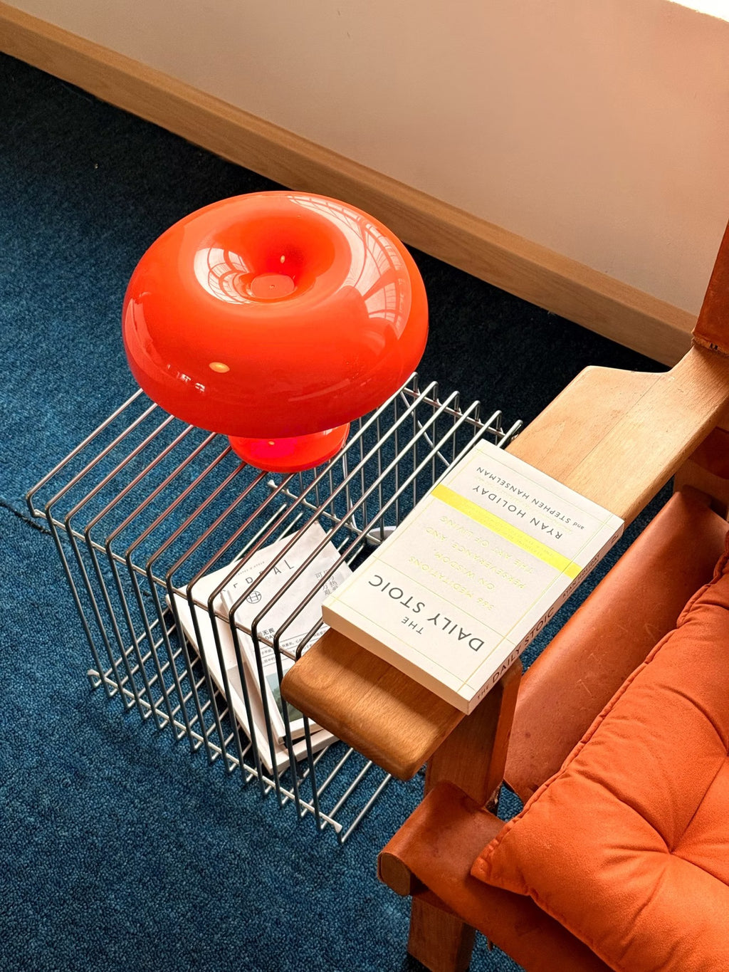 Orange Mushroom Lamp