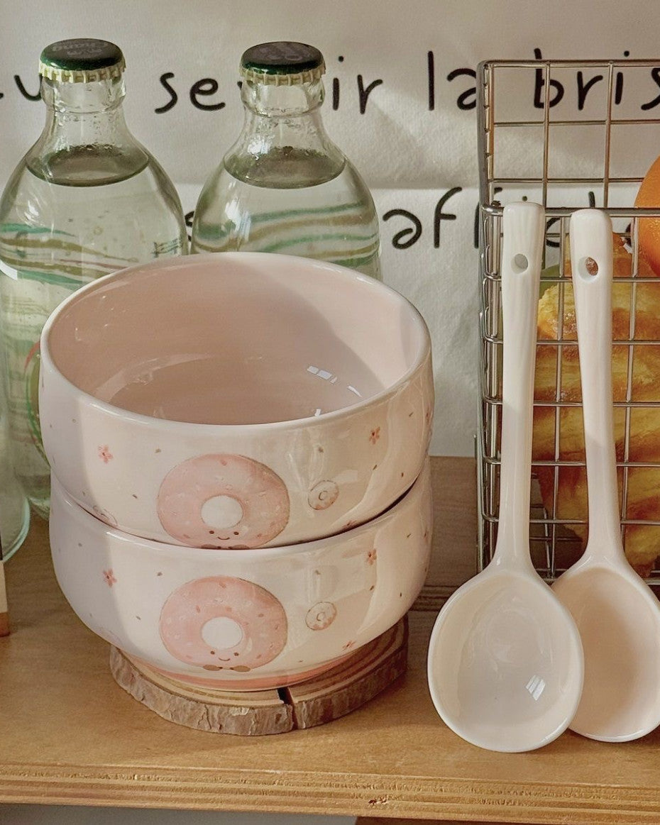 Ceramic bowl + spoon
