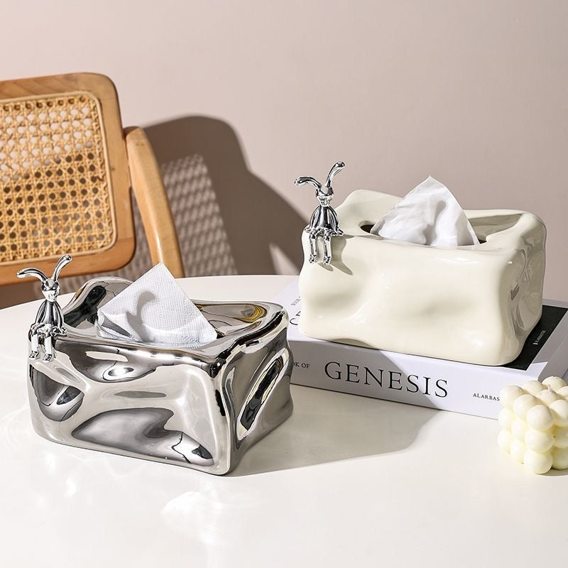 Ceramic Tissue Box + Figurine (heavy)