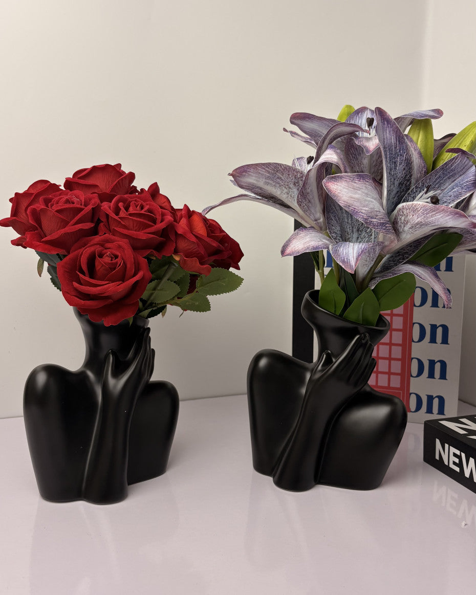 Body Shaped Vase + Flowers