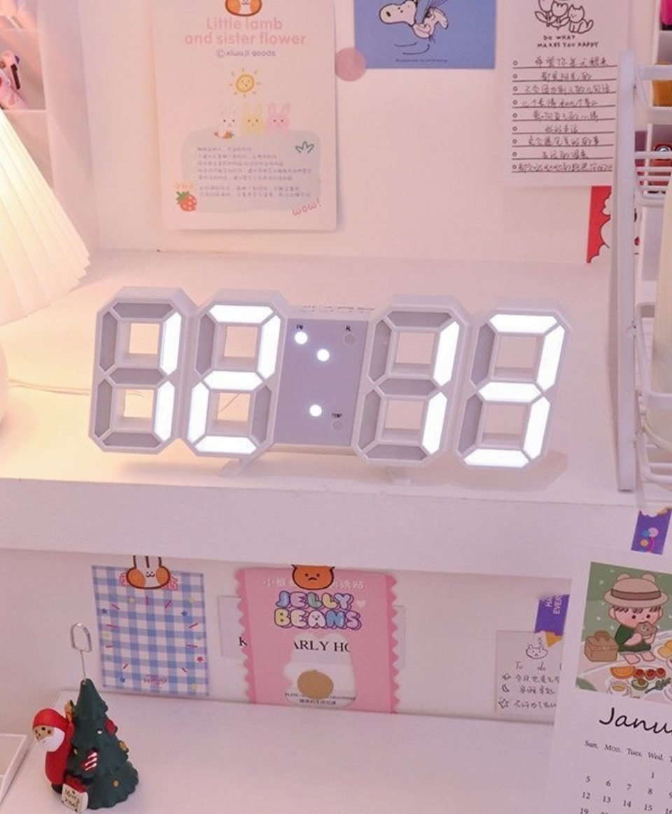 3D LED Digital Alarm Clock