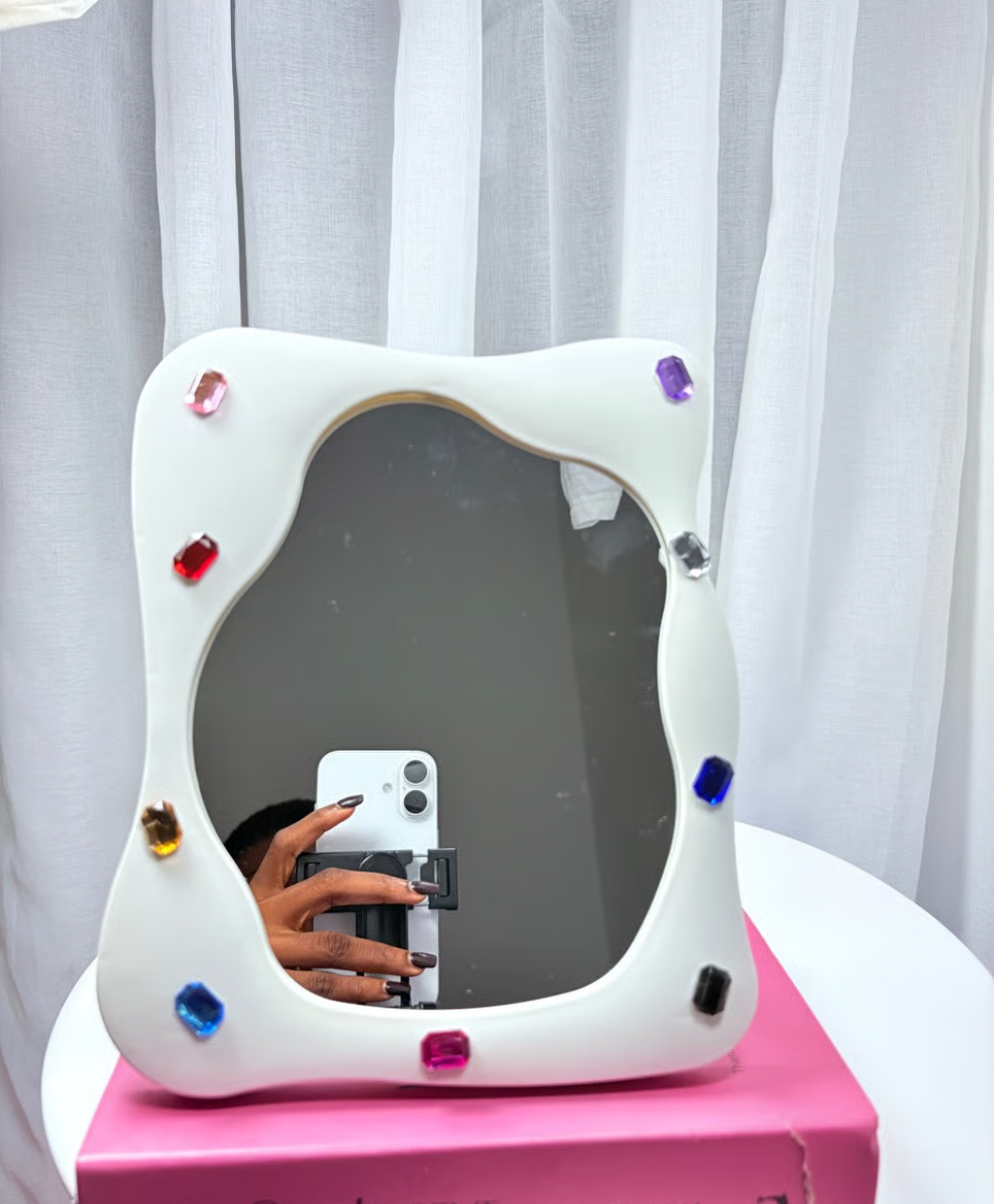 Mini Mirror With Beads