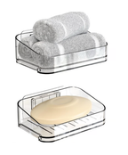 Acrylic Wall Mount Bar Soap Placer