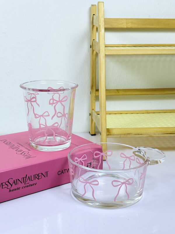 Pink Bow 🎀 Glass Set